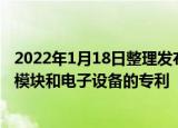 2022年1月18日整理发布：一加科技在中国申请了一项相机模块和电子设备的专利