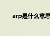 arp是什么意思啊（arp是什么意思）
