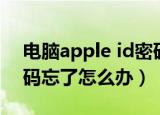 电脑apple id密码忘了怎么办（apple id密码忘了怎么办）